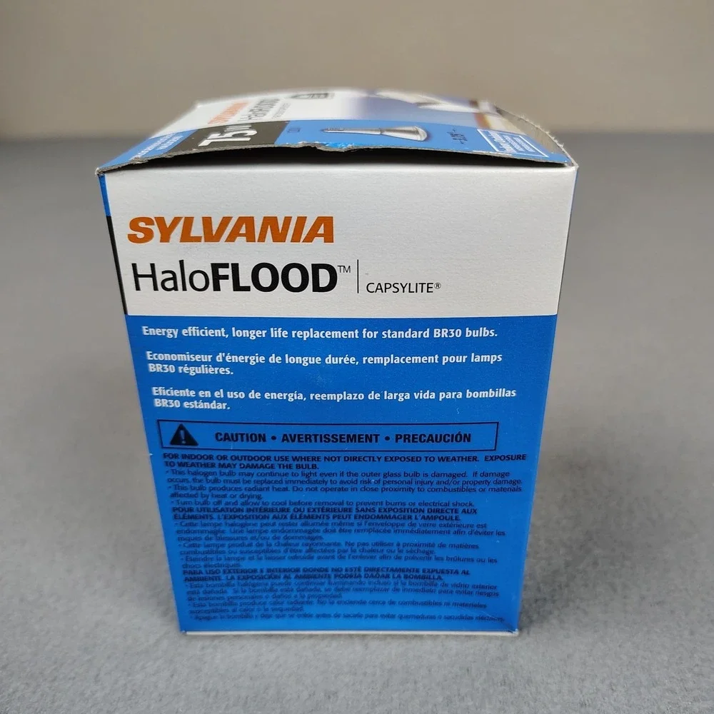 Sylvania Halo Flood Par 30 Light Bulbs 75W 4 Pack 50⁰ Wide Indoor Outdoor 3.75